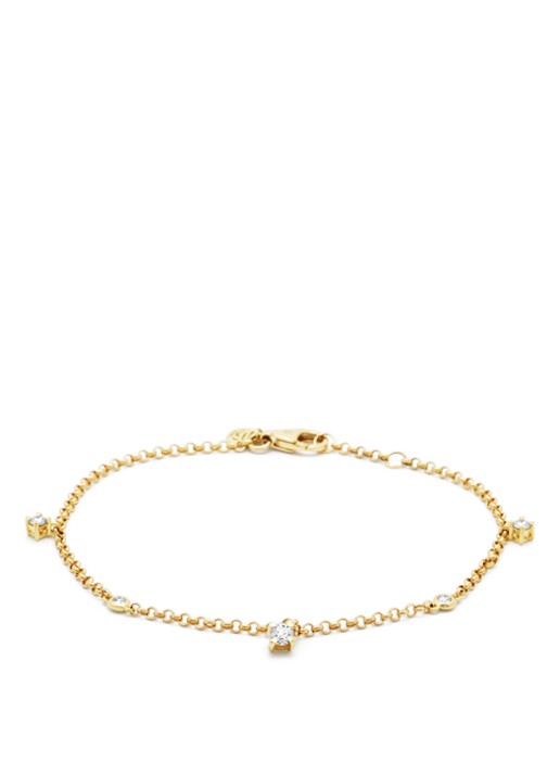 Diamond Point Geelgouden armband, 0.23 ct diamant, Hearts & Arrows