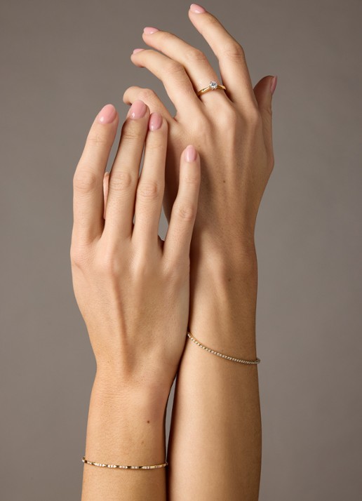Diamond Point Geelgouden armband, 0.32 ct diamant, Ensemble - detail geelgoud