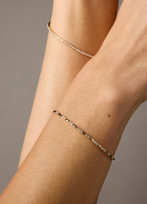 Diamond Point Geelgouden armband, 0.32 ct diamant, Ensemble - detail 2 geelgoud