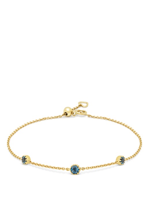Diamond Point Geelgouden armband, 0.42 ct london topaas, Joy