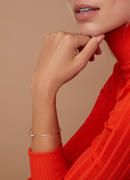 Diamond Point Geelgouden armband met 0.20 ct diamant, La Dolce Vita - voorkant 2 geelgoud