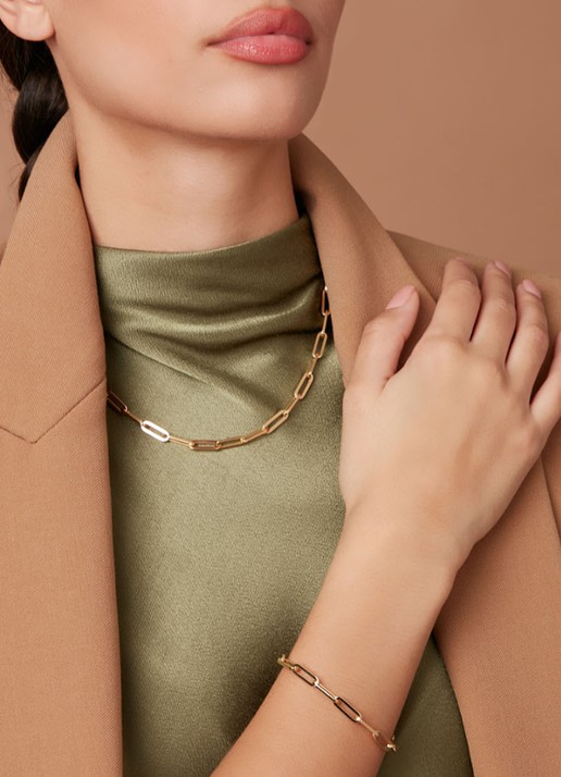 Diamond Point Geelgouden armband Timeless Treasures - voorkant 2 geelgoud