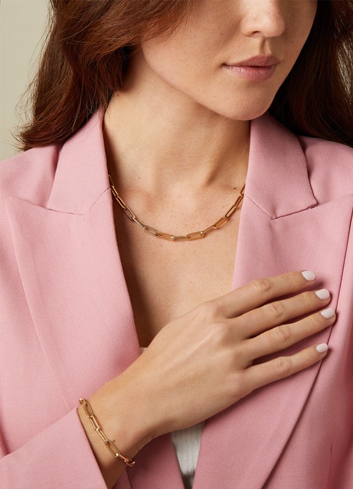 Diamond Point Geelgouden armband Timeless Treasures - voorkant 2 geelgoud