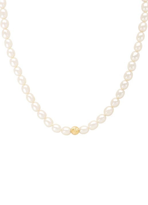 Diamond Point Geelgouden collier Rivièra - detail 3 geelgoud
