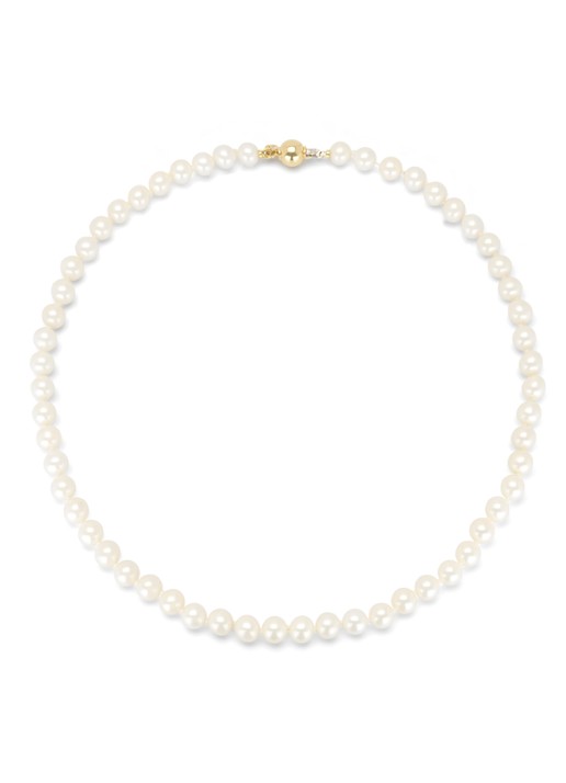 Diamond Point Geelgouden collier Rivièra