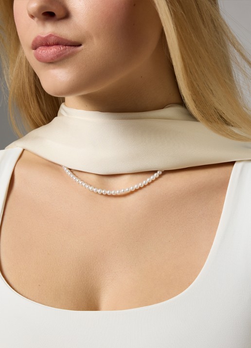 Diamond Point Geelgouden collier Rivièra - voorkant 2 geelgoud