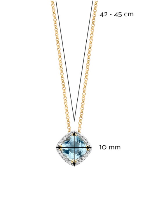 Diamond Point Geelgouden hanger 1.74 ct topaas Fiësta - detail 2 geelgoud