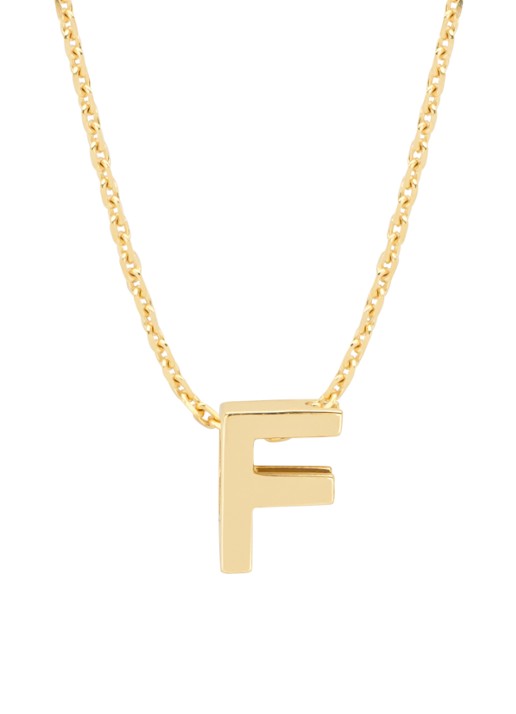 Diamond Point Geelgouden hanger F, Alphabet