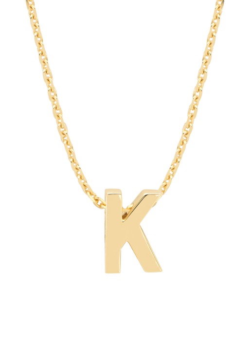 Diamond Point Geelgouden hanger K, Alphabet