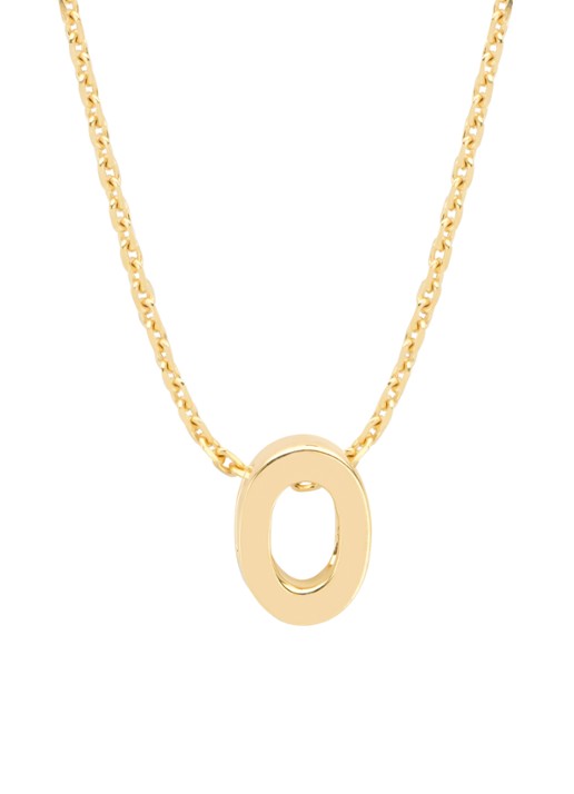 Diamond Point Geelgouden hanger O, Alphabet