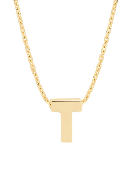 Diamond Point Geelgouden hanger T, Alphabet