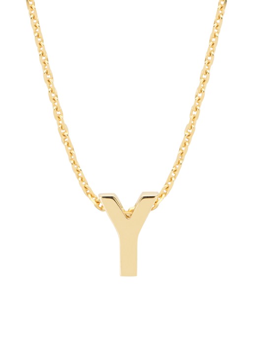 Diamond Point Geelgouden hanger Y, Alphabet