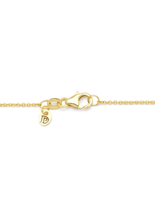 Diamond Point Geelgouden jasseron collier Timeless Treasures (42cm) - detail geelgoud