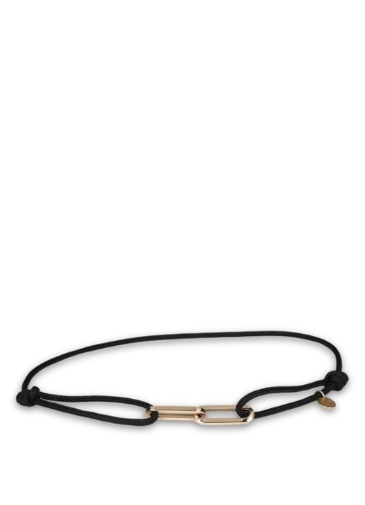 Diamond Point Geelgouden koord armband Closed Forever