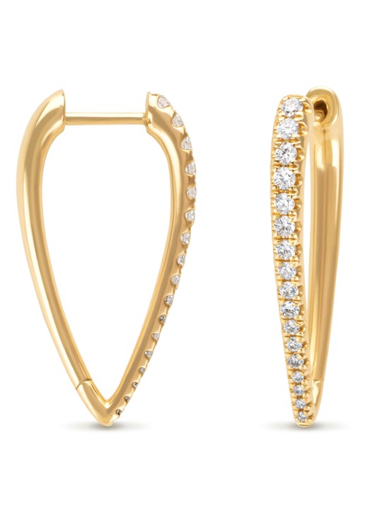 Diamond Point Geelgouden oorsieraden, 0.40 ct diamant, Gallery
