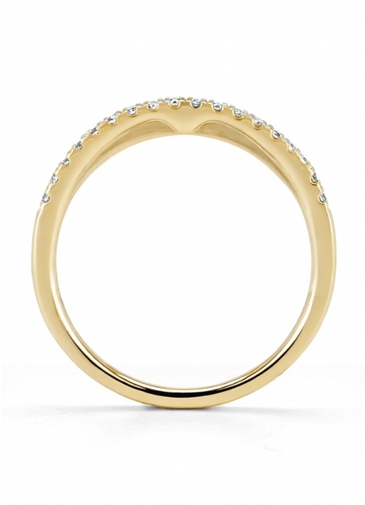 Diamond Point Geelgouden ring, 0.14 ct diamant, Perfect Match - detail 2 geelgoud