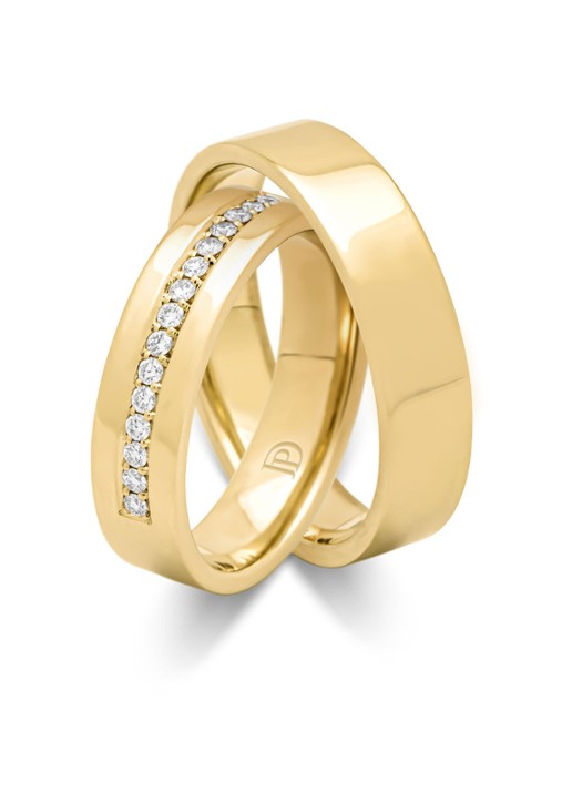 Diamond Point Geelgouden ring, 0.15 ct diamant, Wedding - detail 3 geelgoud