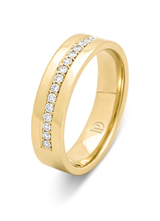 Diamond Point Geelgouden ring, 0.15 ct diamant, Wedding