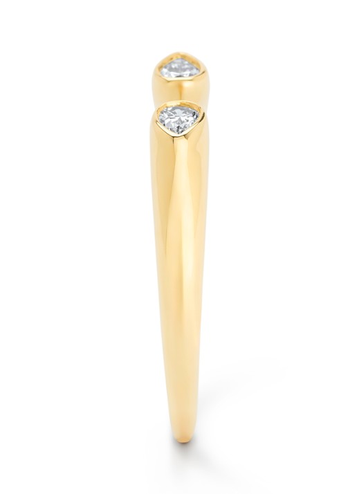 Diamond Point Geelgouden ring, 0.20 ct diamant, Starlight - detail 3 geelgoud