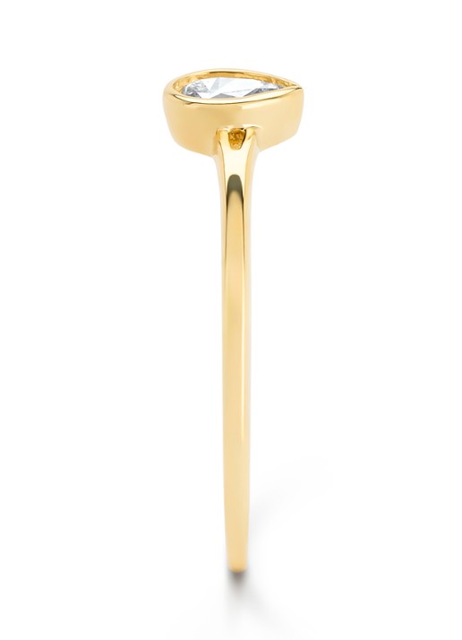 Diamond Point Geelgouden ring, 0.20 ct diamant, Starlight - detail geelgoud