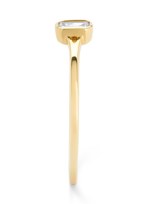 Diamond Point Geelgouden ring, 0.22 ct diamant, Starlight - detail geelgoud
