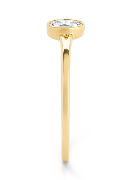 Diamond Point Geelgouden ring, 0.22 ct diamant, Starlight - detail 3 geelgoud