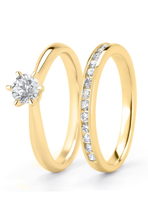 Diamond Point Geelgouden ring, 0.33 ct diamant, Perfect Match - detail 4 geelgoud
