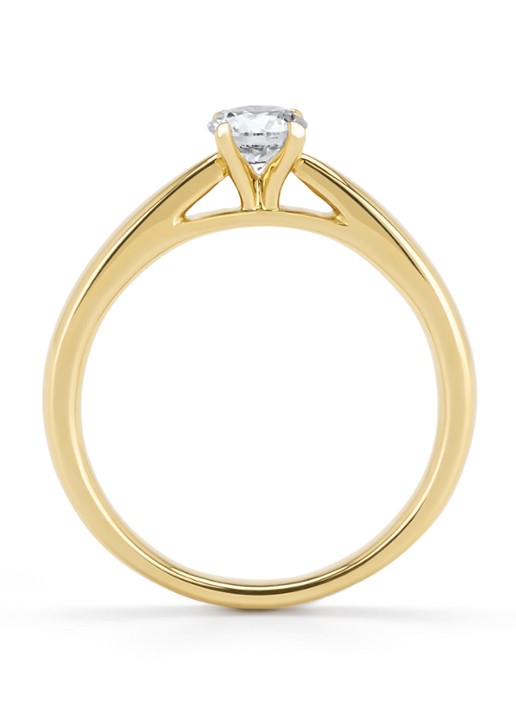 Diamond Point Geelgouden ring, 0.40 ct diamant, Perfect Match - achterkant 3 geelgoud