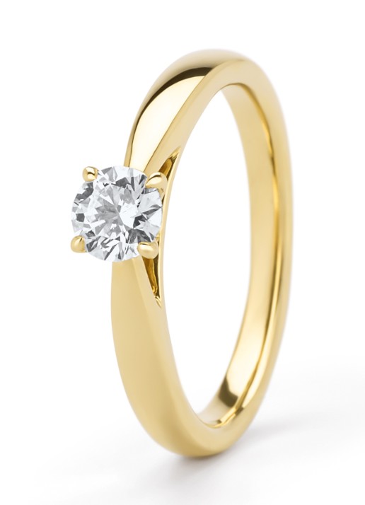 Diamond Point Geelgouden ring, 0.40 ct diamant, Perfect Match