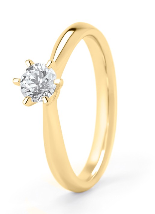 Diamond Point Geelgouden ring, 0.40 ct diamant, Perfect Match