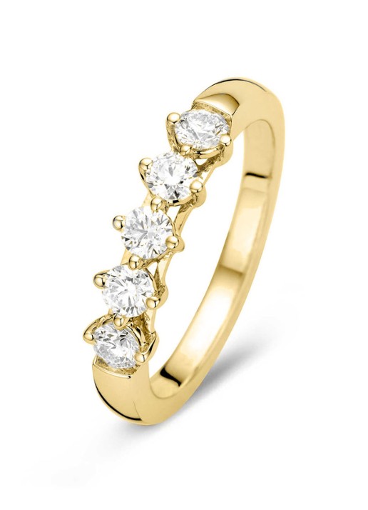Diamond Point Geelgouden ring, 0.50 ct diamant, Hearts & Arrows