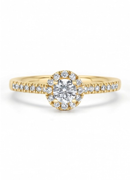 Diamond Point Geelgouden ring, 0.50 ct diamant, Perfect Match - detail 5 geelgoud