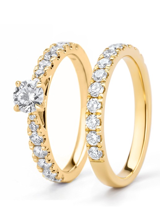Diamond Point Geelgouden ring, 0.50 ct diamant, Perfect Match - detail 4 geelgoud