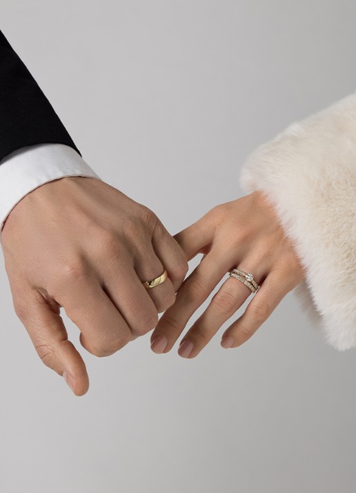Diamond Point Geelgouden ring, 0.50 ct diamant, Perfect Match - voorkant 6 geelgoud