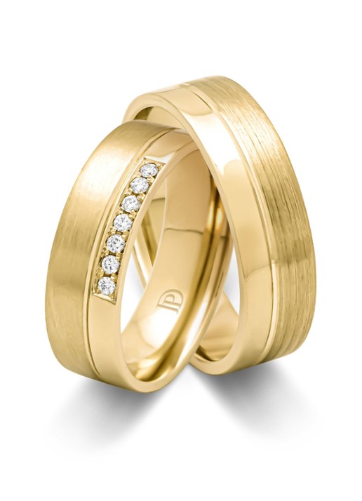 Diamond Point Geelgouden ring Wedding - detail 2 geelgoud