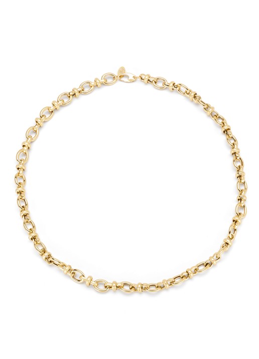 Diamond Point Geelgouden schakel collier Timeless Treasures 45 cm