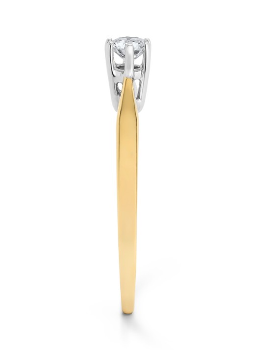 Diamond Point Geelgouden solitair groeibriljant ring, 0.17 ct. 0.17 ct diamant Groeibriljant - detail 3 geelgoud
