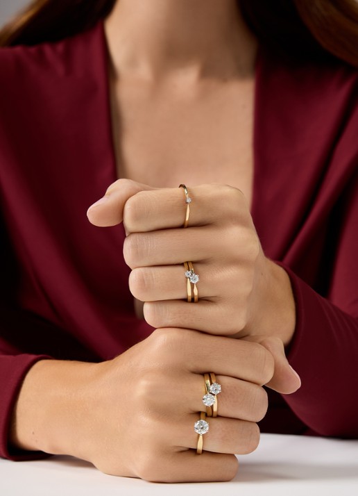 Diamond Point Geelgouden solitair groeibriljant ring, 0.24 ct. 0.24 ct diamant Groeibriljant - detail 5 geelgoud