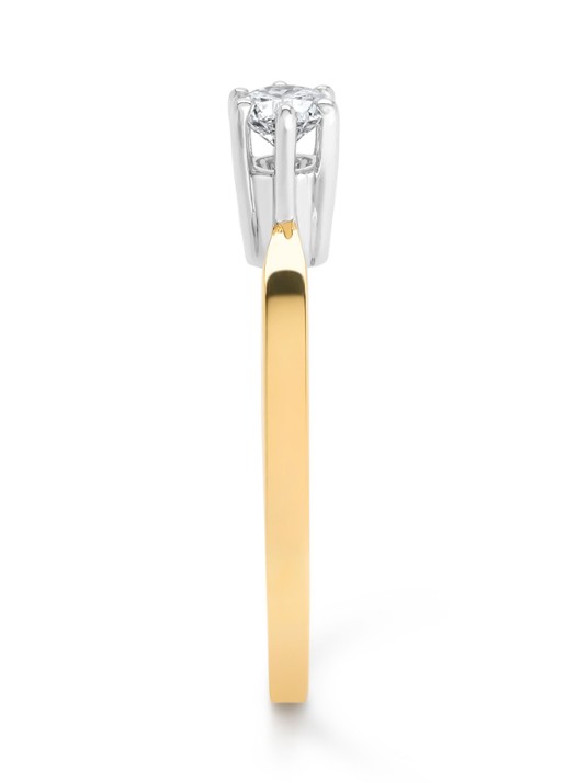 Diamond Point Geelgouden solitair groeibriljant ring, 0.32 ct. 0.32 ct diamant Groeibriljant - detail 3 geelgoud