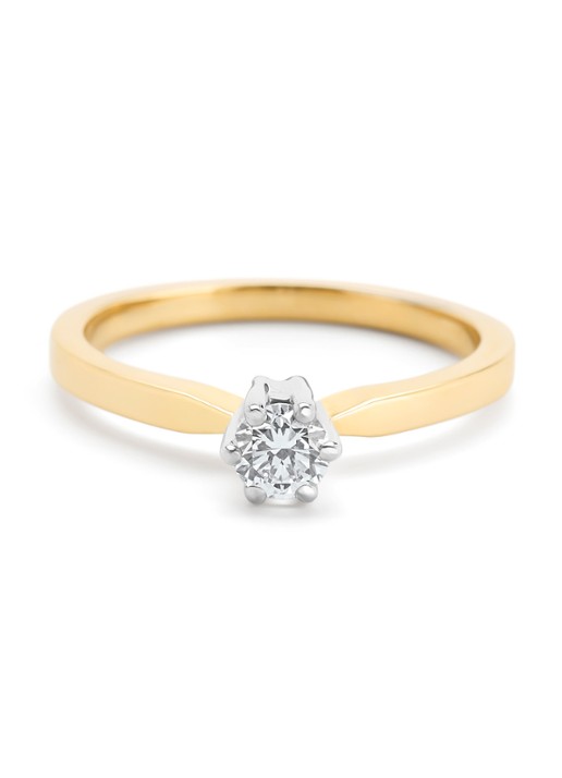 Diamond Point Geelgouden solitair groeibriljant ring, 0.32 ct. 0.32 ct diamant Groeibriljant - detail 4 geelgoud