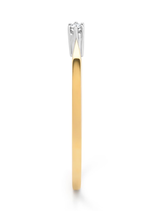 Diamond Point Geelgouden solitair ring, 0.02 ct diamant, Groeibriljant - detail 3 geelgoud