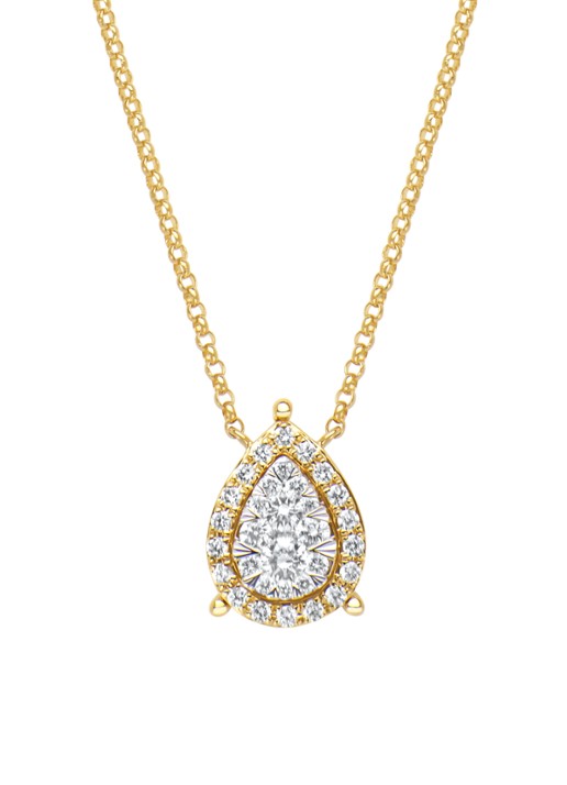 Diamond Point Gouden collier, 0.27 ct diamant, Enchanted