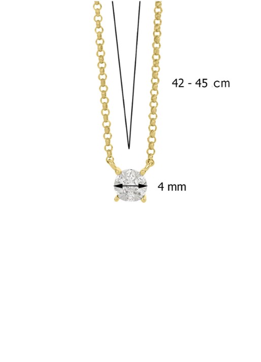 Diamond Point Gouden hanger 0.09 ct diamant Enchanted - detail geelgoud