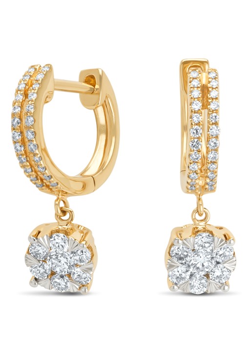 Diamond Point Gouden oorsieraden, 0.59 ct diamant, Enchanted