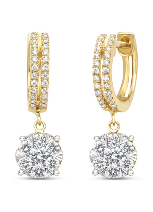 Diamond Point Gouden oorsieraden, 0.65 ct diamant, Enchanted