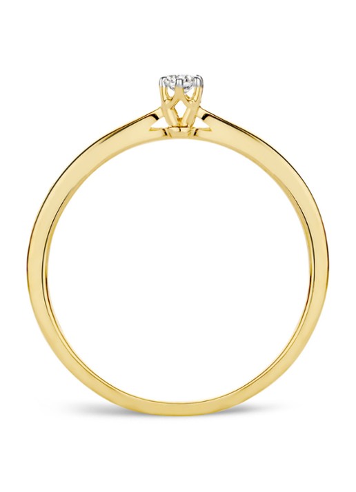 Diamond Point Gouden ring 0.05 ct diamant Starlight - voorkant 2 goud