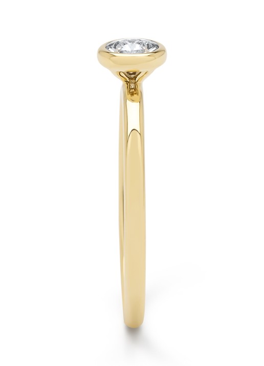 Diamond Point Gouden ring, 0.06 ct diamant, Cosmic - detail 4 geelgoud