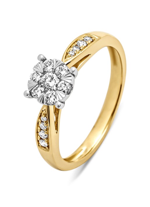 Diamond Point Gouden ring, 0.35 ct diamant, Enchanted