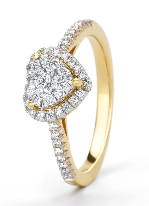 Diamond Point Gouden ring, 0.37 ct diamant, Enchanted