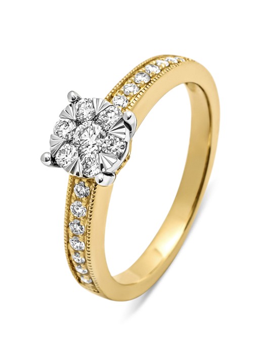 Diamond Point Gouden ring, 0.40 ct diamant, Enchanted